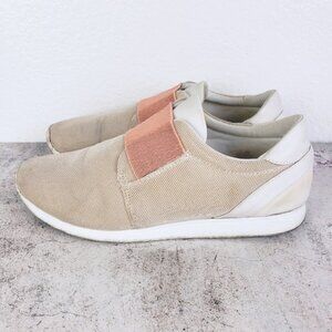 VAGABOND Leather/Textile Sneakers Minimalist size 40 US 9.5 White Peach Pink